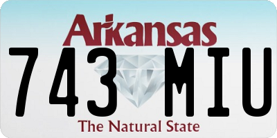 AR license plate 743MIU