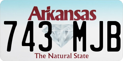 AR license plate 743MJB