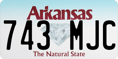AR license plate 743MJC