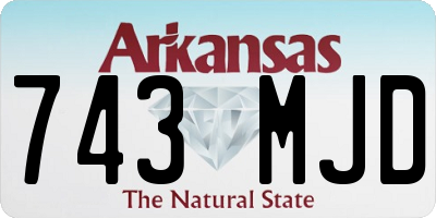 AR license plate 743MJD