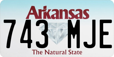 AR license plate 743MJE