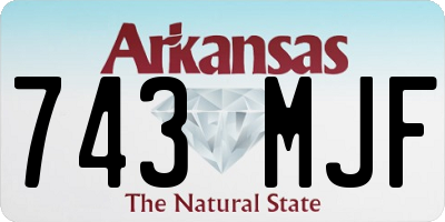 AR license plate 743MJF