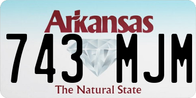 AR license plate 743MJM