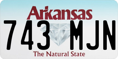 AR license plate 743MJN