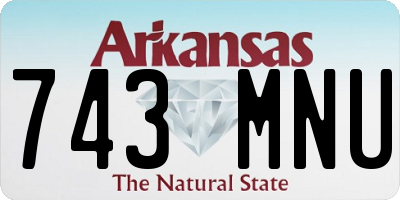 AR license plate 743MNU