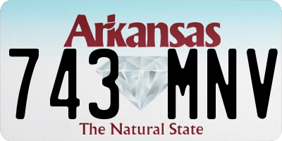 AR license plate 743MNV