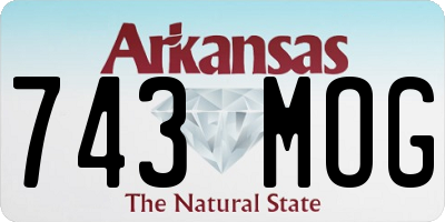 AR license plate 743MOG