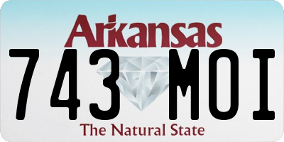 AR license plate 743MOI