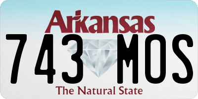 AR license plate 743MOS