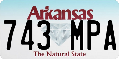 AR license plate 743MPA