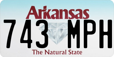 AR license plate 743MPH