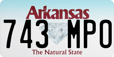 AR license plate 743MPO