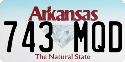 AR license plate 743MQD