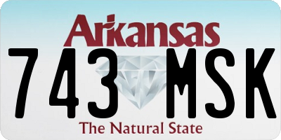 AR license plate 743MSK