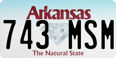 AR license plate 743MSM