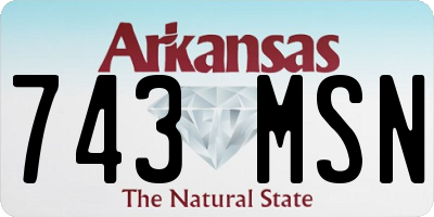 AR license plate 743MSN