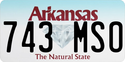 AR license plate 743MSO
