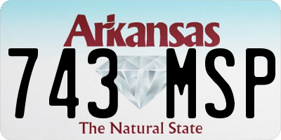 AR license plate 743MSP