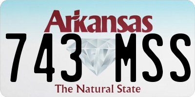AR license plate 743MSS