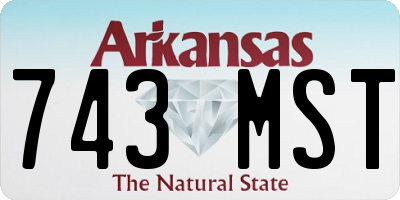 AR license plate 743MST