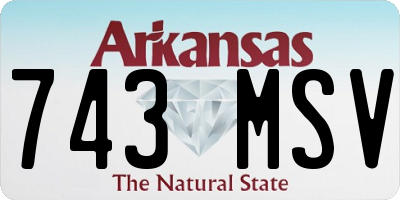 AR license plate 743MSV