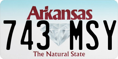 AR license plate 743MSY