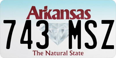 AR license plate 743MSZ