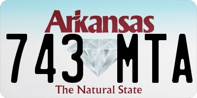 AR license plate 743MTA