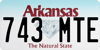 AR license plate 743MTE
