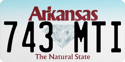 AR license plate 743MTI