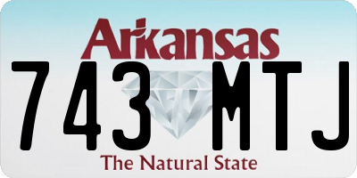 AR license plate 743MTJ