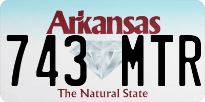AR license plate 743MTR
