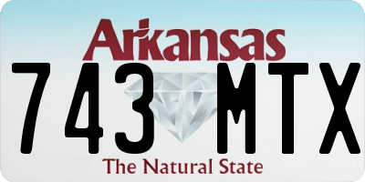 AR license plate 743MTX