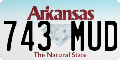 AR license plate 743MUD