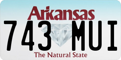 AR license plate 743MUI