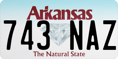AR license plate 743NAZ