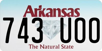 AR license plate 743UOO
