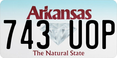 AR license plate 743UOP