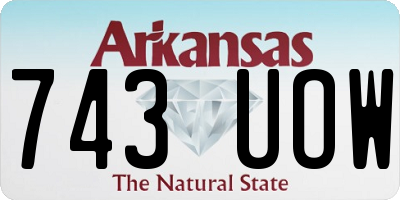 AR license plate 743UOW