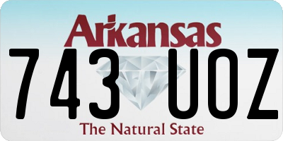 AR license plate 743UOZ