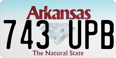 AR license plate 743UPB