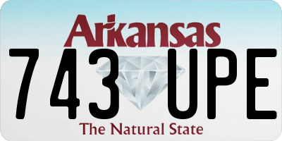 AR license plate 743UPE