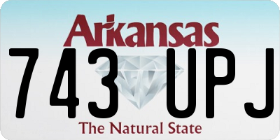 AR license plate 743UPJ