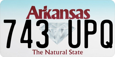 AR license plate 743UPQ