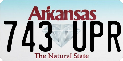 AR license plate 743UPR