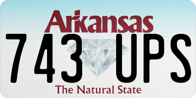 AR license plate 743UPS