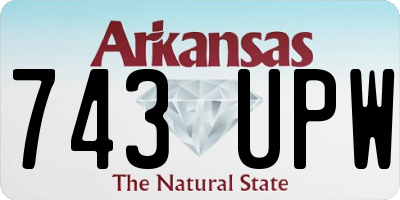 AR license plate 743UPW