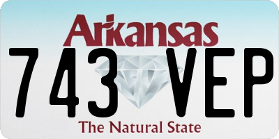 AR license plate 743VEP