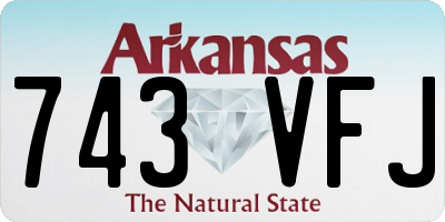 AR license plate 743VFJ