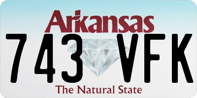 AR license plate 743VFK